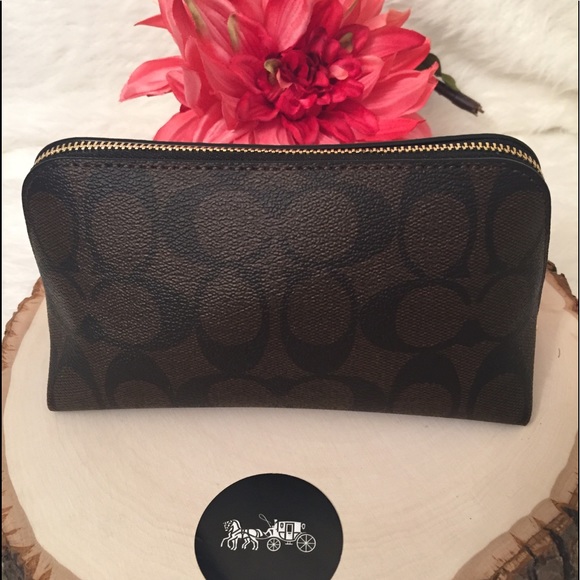 COACH Cosmetic case 17 in signature canvas - Picture 3 of 8
